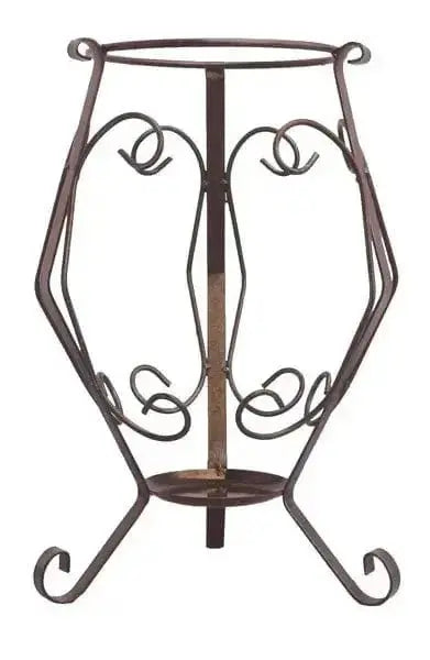 PORTAOMBRELLI FE/BA.ORCHID.26X51,5 in ferro battuto nero-rame con decori floreali, ideale per arredo casa ed accessori d'ingresso.