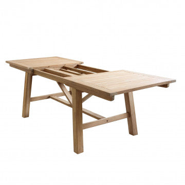 Tavolo allungabile in teak 220/300 x 100 cm, altezza 77 cm