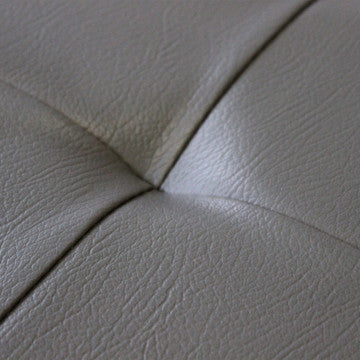 Pouf contenitore rettangolare in ecopelle grigia 76x38x38 cm