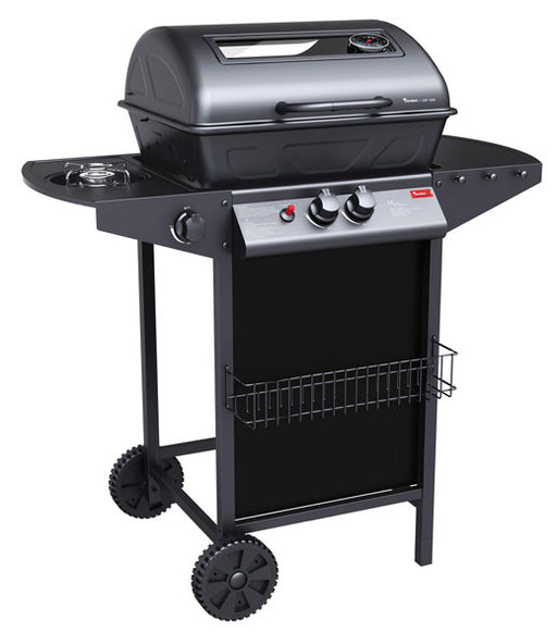 Barbecue a gas Jordan con fornello e griglia cromata cm47x37- h80 cm Barbecues Hobby Shop Solution   
