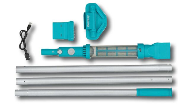 Aspiratore ricaricabile AquaSurge Bestway, USB, 50 min, 2 teste pulizia