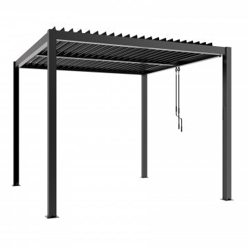 Pergola bioclimatica 3x3 con lamelle orientabili in alluminio