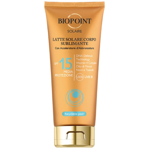 BIOPOINT SOLAIRE LATTE SOLARE CORPO SUBLIMINANTE SPF 15 200 ML