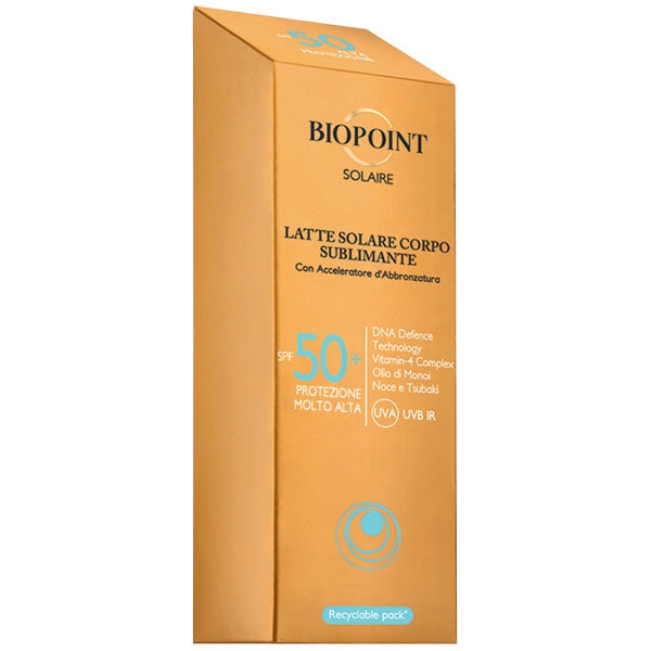 BIOPOINT SOLAIRE LATTE SOLARE CORPO SUBLIMINANTE SPF 50+ 200 ML
