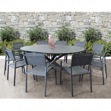Tavolo rotondo allungabile diametro 150-204 cm, altezza 75 cm