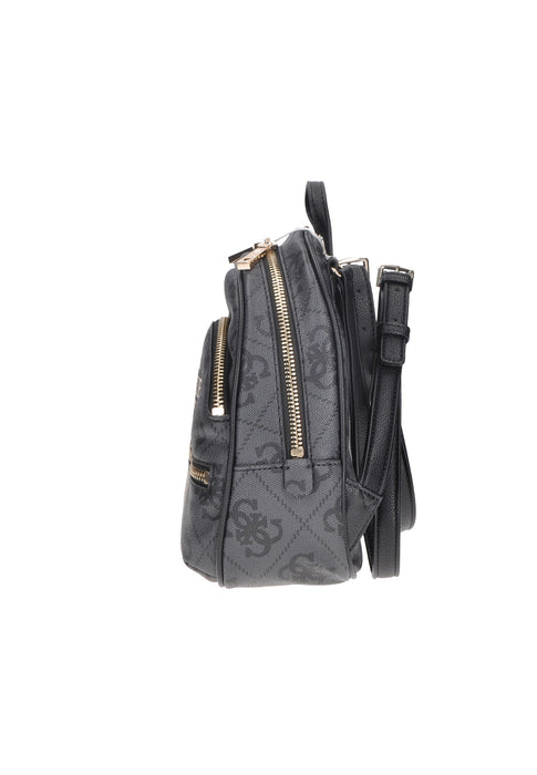 Zaino Guess Manhattan In Ecopelle Oro Pallido Con Chiusura A Incastro E Logo Metallico 24x27x13 Cm