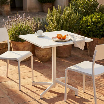 Tavolo quadrato 70x70 cm, struttura in acciaio con trattamento antiruggine
