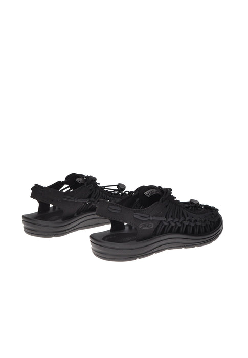 1014099 Sandalo Uneek KEEN In Camoscio E Tessuto Con Chiusura A Coulisse E Cinturino Al Tallone Sottopiede In Pelle