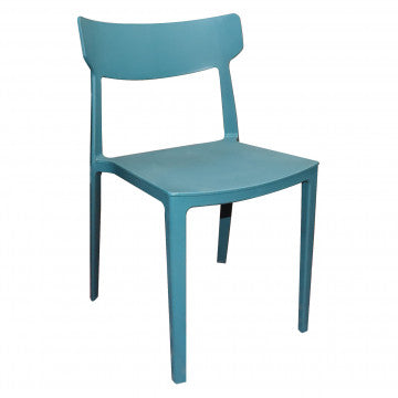 Sedia in polipropilene impilabile blu, peso 4,6 kg