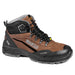 Scarpa Sparco Trekking Valley marrone con tomaia in nabuck impermeabile, rinforzi DPU e fodera tecnica. Ideale per trekking, misure 39-46.