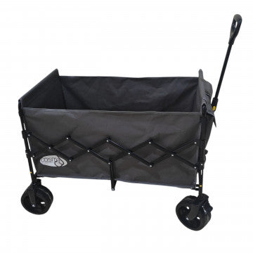 Carrello grigio scuro in metallo e poliestere, capacità 200 litri