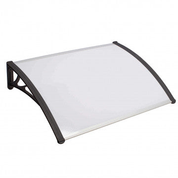 Pensilina in policarbonato alveolare opaco 80x100 cm con braccetti ABS