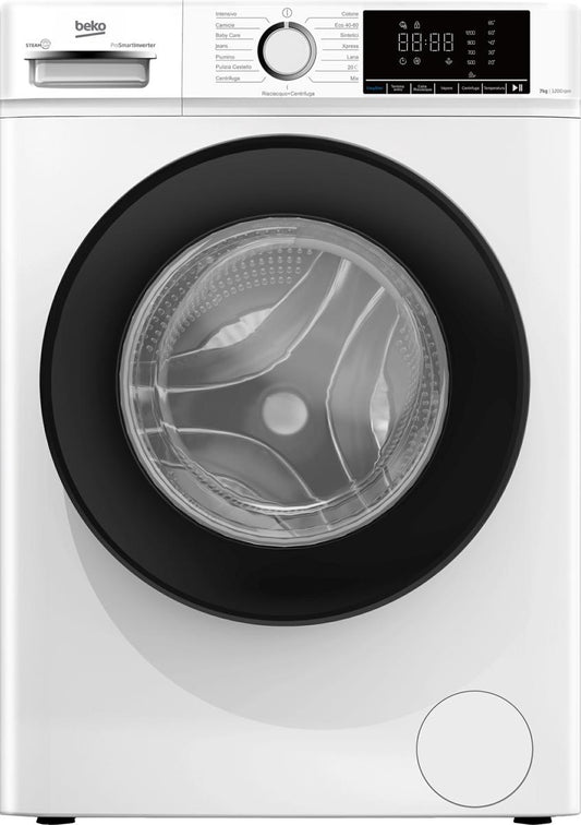 Lavatrice Beko 7kg Inverter Vapore 48cm 1200 Giri