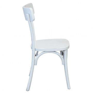 Sedia in polipropilene bianco, dimensioni 45x42x87 cm, peso 5,3 kg