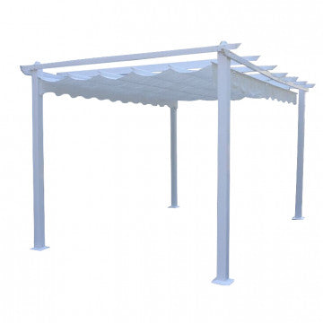 Gazebo 4x4 metri struttura alluminio tetto poliestere 230 cm altezza
