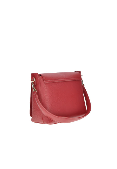 Valentino Bags Borsa A Spalla In Ecopelle Con Chiusura A Patta E Logo Frontale Tracolla In Tessuto 27x20x11 Cm