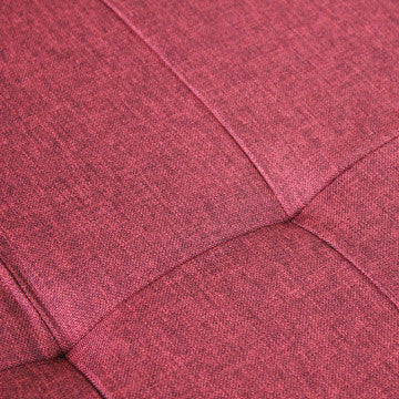Pouf contenitore rettangolare in tessuto bordeaux 76x38x38 cm