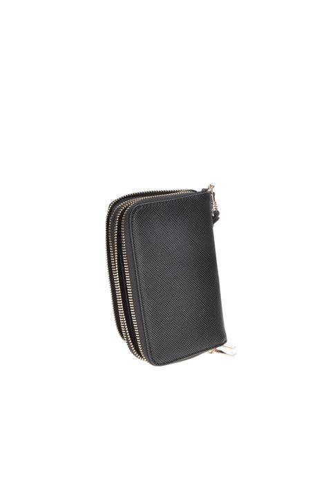 Portafoglio GUESS Laurel In Ecopelle Con Doppia Cerniera Logo Frontale E Lungo Tira Zip 14x9x3 Cm