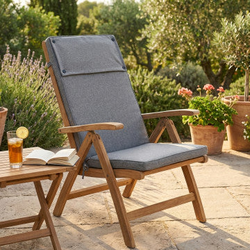 Cuscino rettangolare sfoderabile in poliestere idrorepellente grigio 45x150 cm