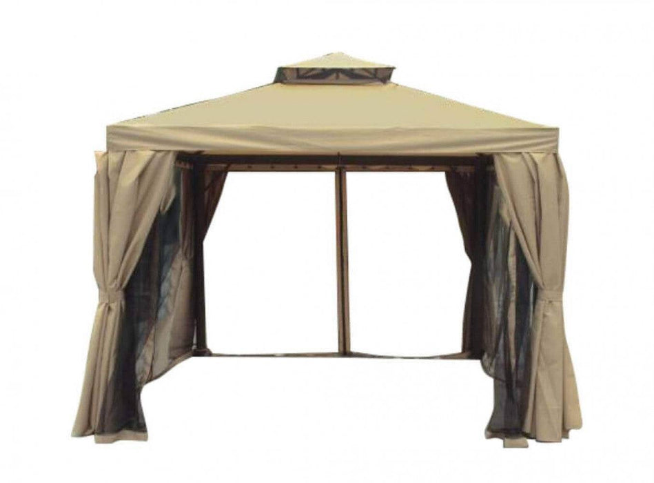 Gazebo Sirio Poliestere Ecrù 3x4 m con Laterali