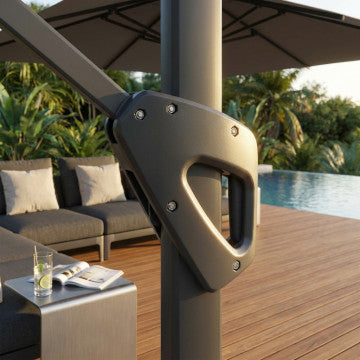 Maniglione per ombrellone in alluminio antracite 3x4 metri