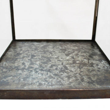 Lanterna Karrie piccola in metallo e vetro, dimensioni 20x20x42 cm