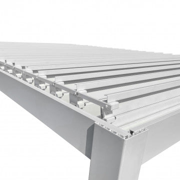 Pergola bioclimatica 3x3 in alluminio con lamelle orientabili