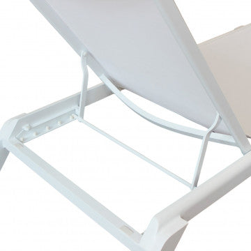 Lettino impilabile in alluminio e textilene dimensioni 198x72x35,5 cm
