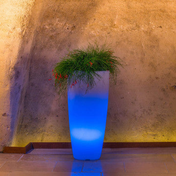Vaso luminoso hydra 70 h con led multicolor e batteria solare