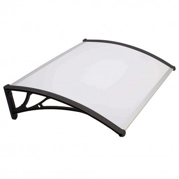 Pensilina in policarbonato 2,7 mm con braccetti ABS 80x120 cm