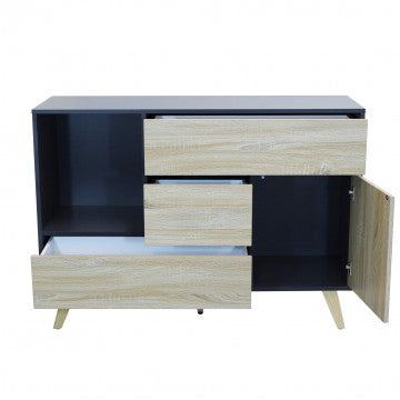 Mobile con ante e cassetti in melammina truciolare 119x39,5x85,6 cm