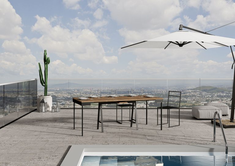 Consolle Allungabile Banco Evolution con Telaio Antracite