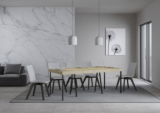 Consolle allungabile Iris Abete Tinto telaio Antracite Consolle Italy Hobby Shop Solution 90x40/190 Premium 