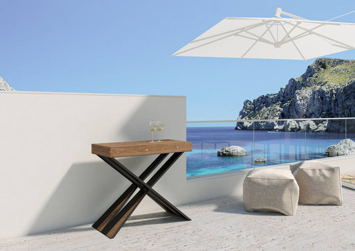 Consolle allungabile Lilla Abete Tinto telaio Antracite Consolle Italy Hobby Shop Solution   