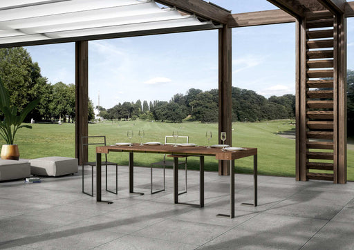 Consolle allungabile Primula Abete Tinto telaio Antracite Consolle Italy Hobby Shop Solution 90x40/190 Base 