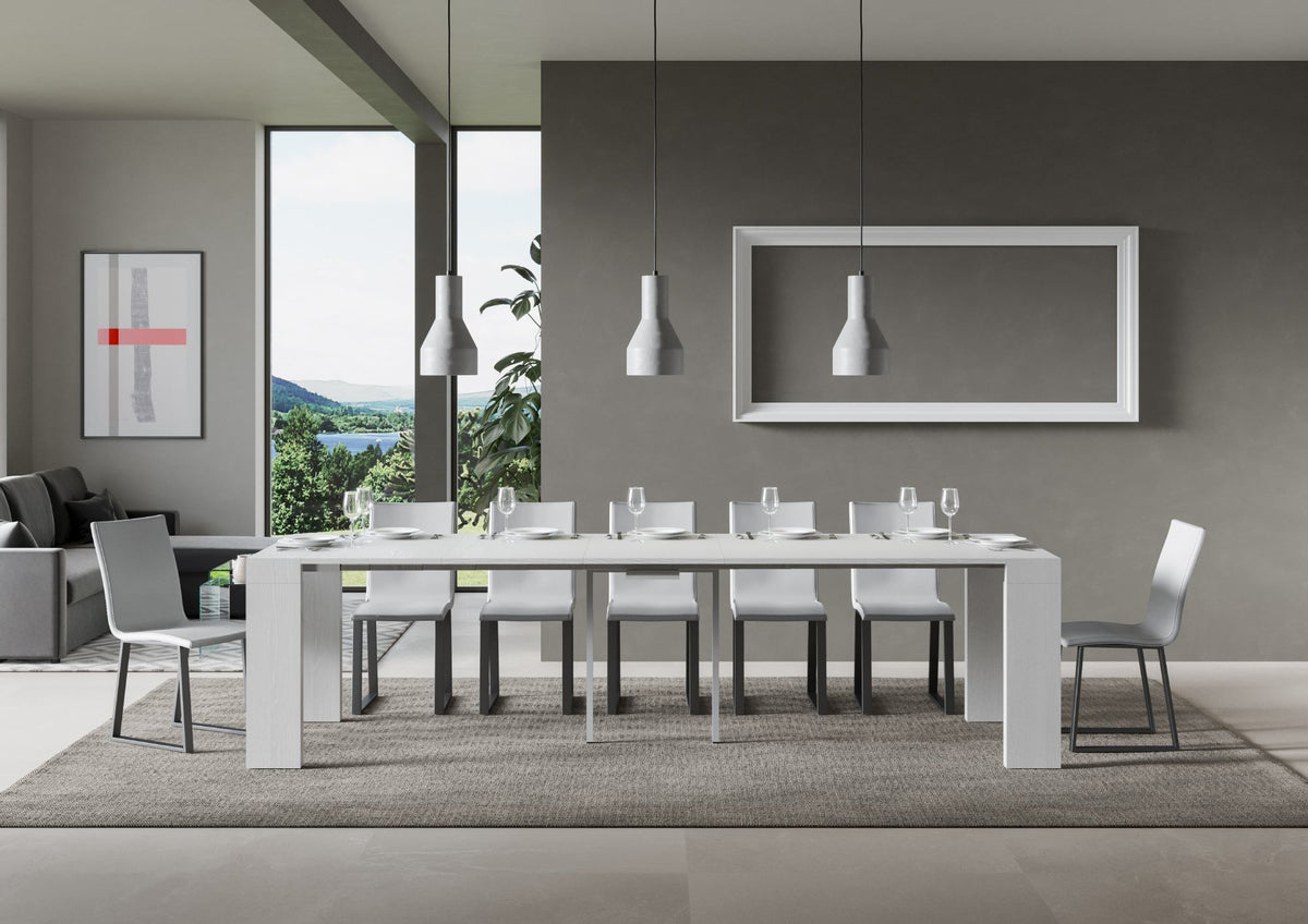 Consolle allungabile Roxell diverse misure Consolle Italy Hobby Shop Solution 90x40/300 Bianco Frassino 