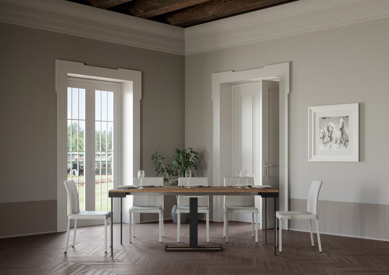 Consolle allungabile Capital Evolution con telaio Antracite