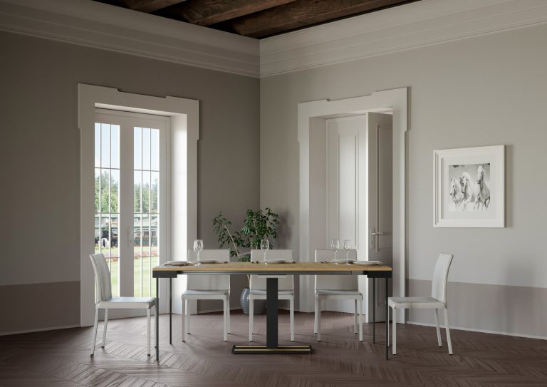 Consolle allungabile Capital Evolution con telaio Antracite