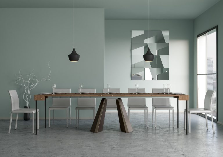 Consolle Allungabile Diamante Orso con Struttura in Ferro