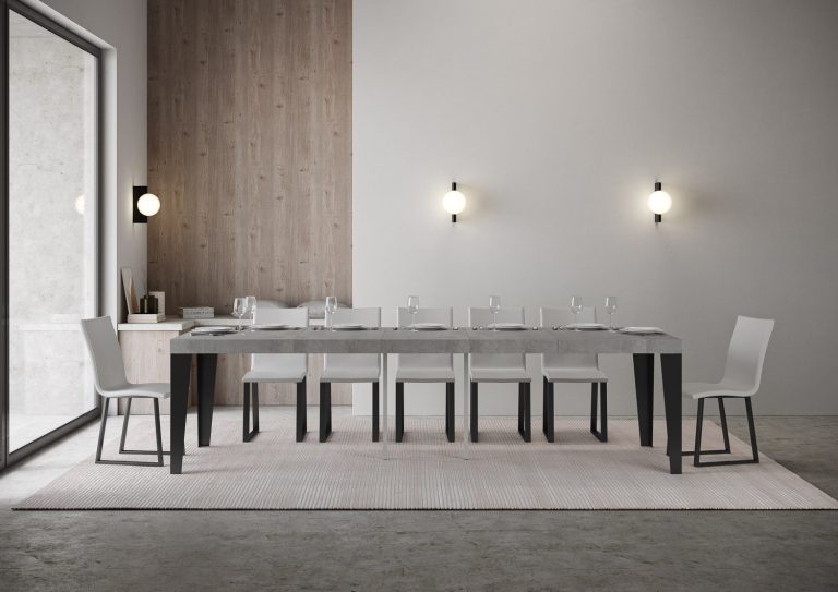 Itamoby Consolle Allungabile Flame con Struttura Antracite
