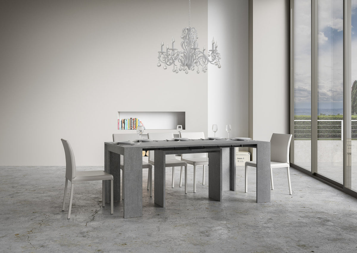 Consolle allungabile Mia diverse misure Consolle Italy Hobby Shop Solution 90x42/198 CEMENTO 