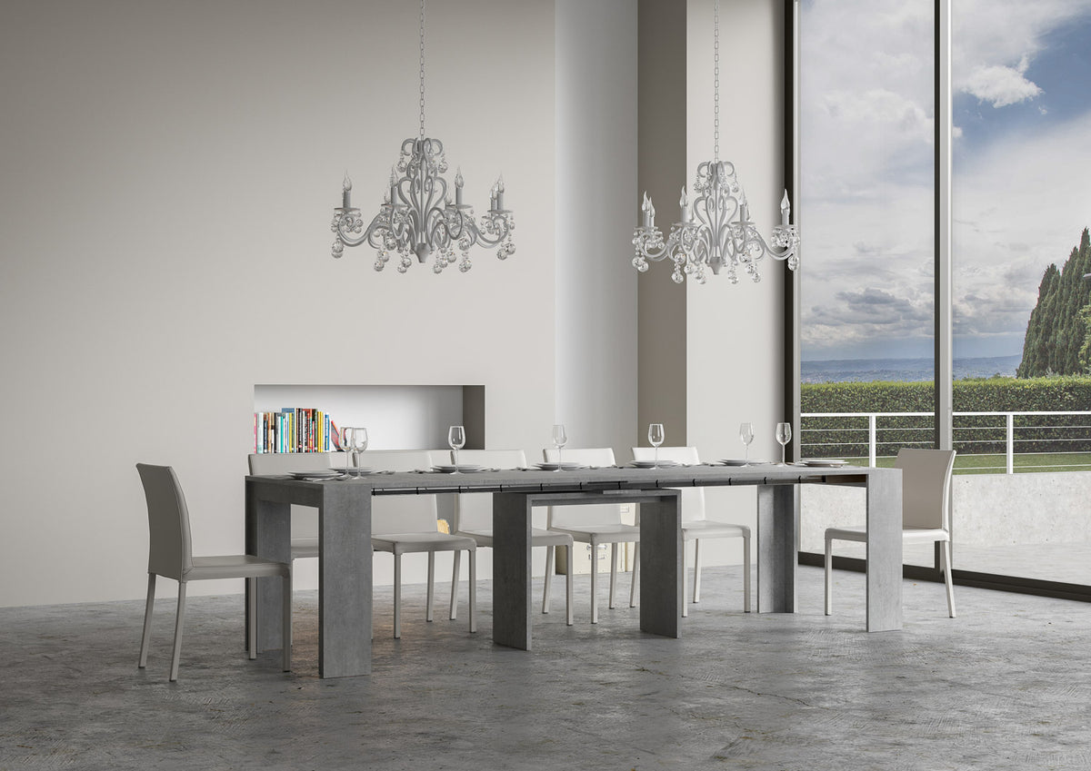 Consolle allungabile Mia diverse misure Consolle Italy Hobby Shop Solution 90x42/302 CEMENTO 