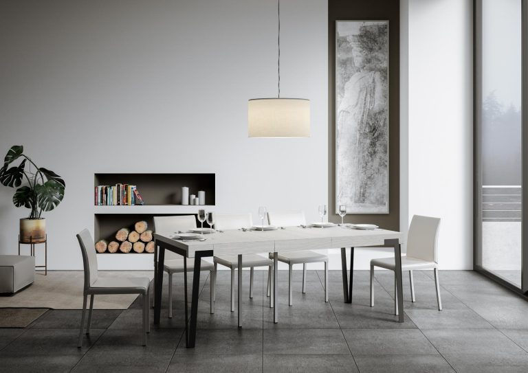 Ausziehbarer Konsolentisch Rio mit Roststruktur