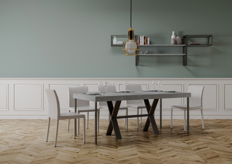 Itamoby Consolle allungabile Xenia con Telaio Antracite