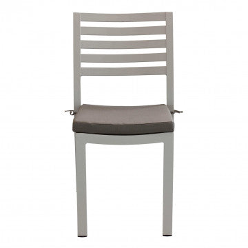 Sedia Formentera con cuscino - Alluminio e Tessuto, cm 46 x 62 x 84 h