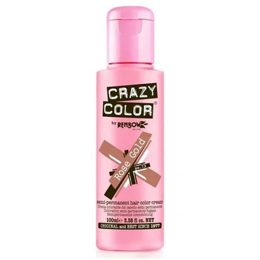 Crazy Color Semi-Permanent Hair Color Cream Rose Gold 73
