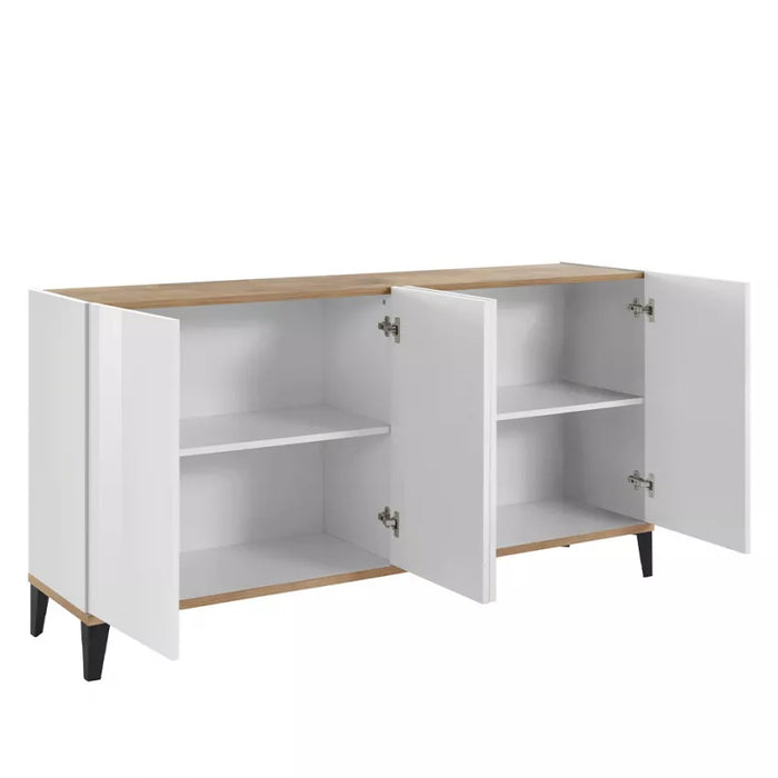 Credenza Moderna a 4 Ante, Design Made in Italy - 160x40x82 cm