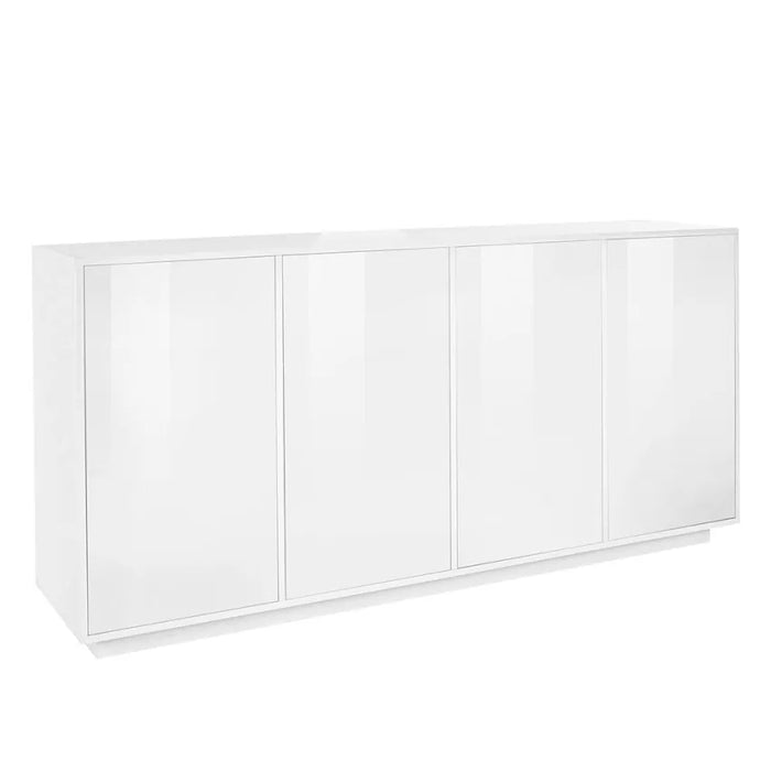 Credenza Bloom – Bianco Laccato Lucido, 180x41x86 cm, Made in Italy