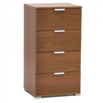 Mobiletto 4 cassetti truciolare bilaminato marrone 45x38x85 cm