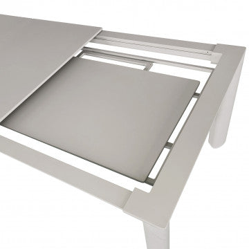 Tavolo alluminio verniciato grigio sabbia 260-400x110 cm altezza 75
